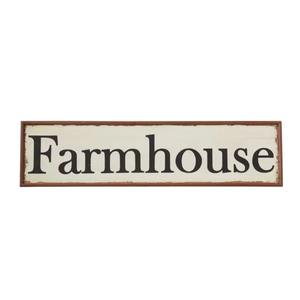 3R Studios 48 in. L Combo Board Wood Hand-Painted Farmhouse Wall Decor