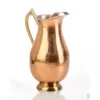 Abigails Element Collection Hammered Copper Pitcher with Brass Handle