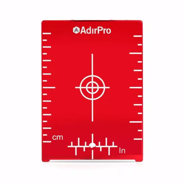 AdirPro 4 in. x 3 in. Red Laser Magnetic Target Plate With Stand