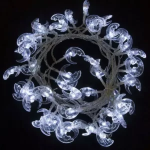 ALEKO 19.5 ft. 50-Light LED White Electric Powered String Lights (Lot of 2)