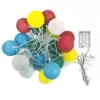 ALEKO 7 ft. 20-Light LED Multi-Color Cotton Balls String Light