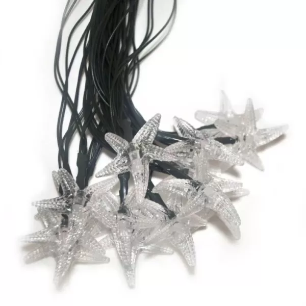 ALEKO 30-Light LED White Starfish String Lights