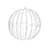 Alpine Corporation 16 in. Diameter Foldable Metal Sphere Ornament with Multi-Colored LED Lights