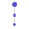 Alpine Corporation 37 in. Tall 3-Tier Christmas Ornaments With Chasing Blue and White LED Lights