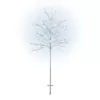 Alpine Corporation 58 in. Tall Frosty Christmas Snowflake Tree with Cool White LED Lights