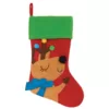 Amscan 18 in. Multi-Color Christmas Felt Fabric Reindeer Stockings (3-Pieces)