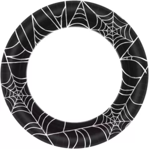 Amscan 10 in. x 10. in. Spider Web Round Paper Plate (40-Count, 4-Pack)
