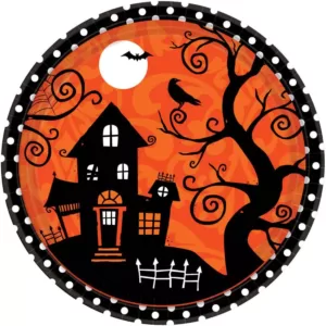 Amscan 10.5 in. x 10.5 in. Halloween Frightfully Fancy Plate (18-Count, 3-Pack)