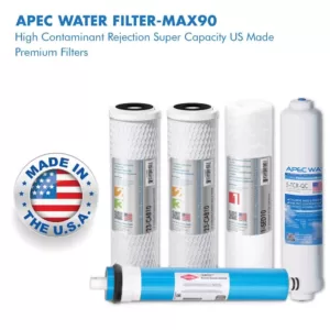APEC Water Systems Ultimate Complete Replacement Filter Set for 90 GPD High Flow 5-Stage Systems
