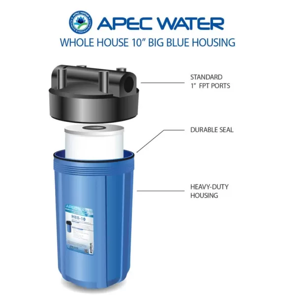 APEC Water Systems 10 in. Big Blue Housing for Basic Whole House Water Filter System