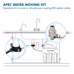 APEC Water Systems Feed Water Adapter and Drain Saddle Valve Clamp for Reverse Osmosis Systems with 1/4 in. Tubing