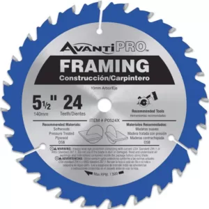 Avanti Pro 5-1/2 in. x 24-Teeth Framing Saw Blade