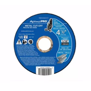 Avanti Pro 4-1/2 in. x 1/16 in. x 7/8 in. Thin Kerf Metal Cut-Off Disc (25-Pack)