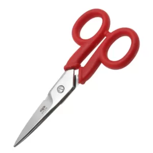 Aven Electrician Scissors with Wire Stripping Slots and Plastic Grips