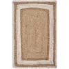 LR Home Toned 19 in. x 13 in. Bleach / Natural Jute Placemat (Set of 4)