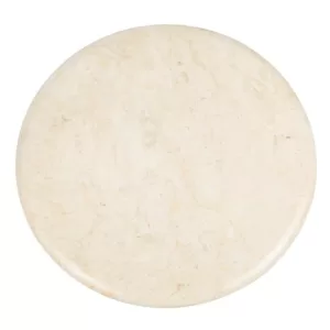 Creative Home 12 in. Natural Champagne Marble Round Cheese Board, Serving Board