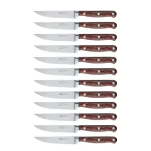 BergHOFF Pakka Wood 12-Piece Stainless Steel Steak Knife set