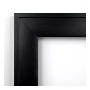 Amanti Art Nero 32 in. W x 26 in. H Framed Rectangular Beveled Edge Bathroom Vanity Mirror in Black