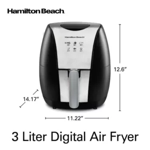Hamilton Beach 3.4 Qt. Black Air Fryer with Nonstick Basket