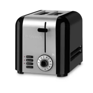 Cuisinart Compact 2-Slice Black and Stainless Steel Wide Slot Toaster