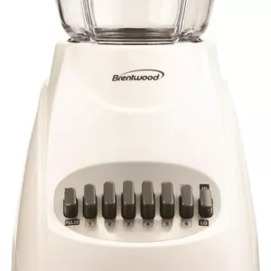 Brentwood Appliances 50 oz. 12-Speed White Electric Blender with Plastic Jar