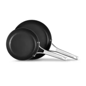 Calphalon Premier 2-Piece Hard-Anodized Aluminum Nonstick Frying Pan Set in Black