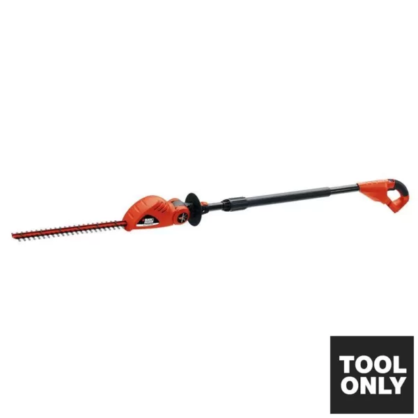 BLACK+DECKER 18 in. 20V MAX Lithium-Ion Cordless Pole Hedge Trimmer (Tool Only)