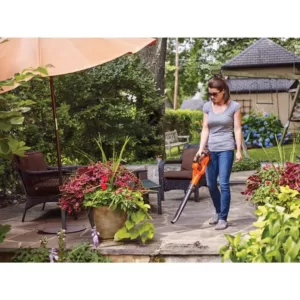 BLACK+DECKER 130 MPH 100 CFM 20V MAX Lithium-Ion Cordless Handheld Leaf Sweeper with (1) 2.0Ah Battery and Charger Included
