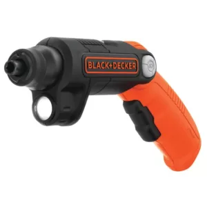 BLACK+DECKER 4-Volt MAX Lithium-Ion Cordless 1/4 in. Electric Screwdriver with Pivoting Handle, Light and Charger
