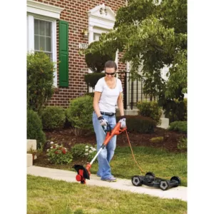 BLACK+DECKER 12 in. 6.5 Amp Corded Electric Straight Shaft Single Line 3-in-1 String Grass Trimmer/Lawn Edger/Push Mower