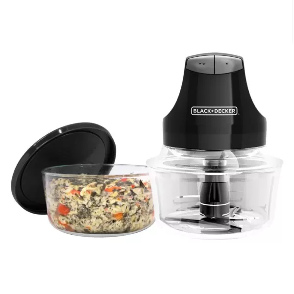 BLACK+DECKER 2 Speed Chopper with Two Glass Bowl