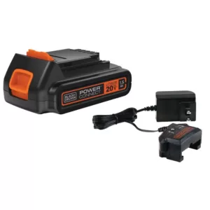 BLACK+DECKER 20-Volt Max Lithium Ion Battery and Charger