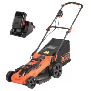 BLACK+DECKER 20 in. 40V MAX Lithium-Ion Cordless Walk Behind Push Lawn Mower with (2) 2.5Ah Batteries and Charger Included