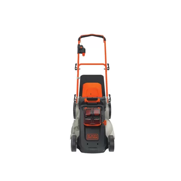BLACK+DECKER 20 in. 60V Lithium Ion Cordless Walk Behind Push Mower with (2) 2.5Ah Batteries and Charger Included