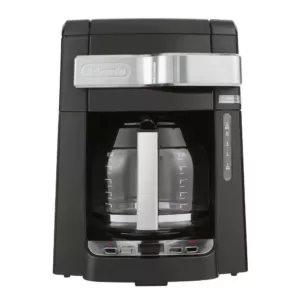 DeLonghi 12-Cup Black Drip Coffee Maker with Glass Carafe and Automatic Shut-Off