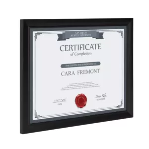 DesignOvation Cornell 8.5 in. x 11 in. Black Picture Frame (Set of 4)