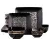 Elama Naina 16-Piece Modern Black Stoneware Dinnerware Set (Service for 4)