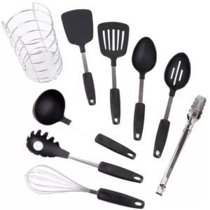 Gibson Chef's Better Basics 9-Piece Utensil Set with Wire Caddy