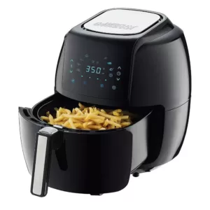 GoWISE USA 8-in-1 5.8 Qt. Black Electric Air Fryer with Recipe Book