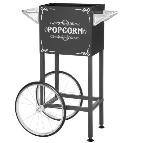 Great Northern Foundation Popcorn Machine with Cart- Popper Makes 2 Gallons- 6-Ounce Kettle, Old Maids Drawer, Warming Tray & Scoop