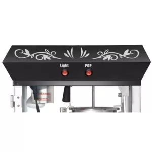 Great Northern Foundation 4 oz. Black Hot Oil Popcorn Machine with Cart