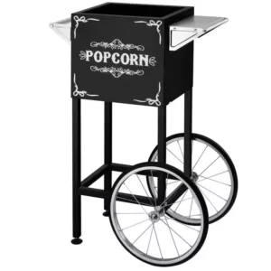 Great Northern 4 oz. - 6 oz. Black Vintage Popcorn Machine Replacement Cart with Wheels