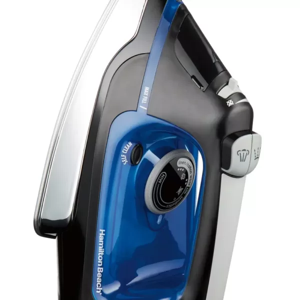 Hamilton Beach Retractable Cord Iron with Stainless Steel Soleplate, Steam, Spray and Blast Settings and Auto Shutoff