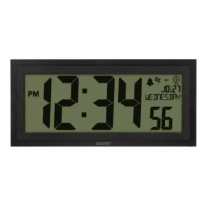 La Crosse Technology 15 in. Extra-Large Textured Atomic Digital Clock