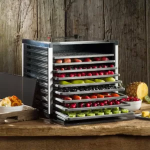 LEM Mighty Bite 10-Tray Black Food Dehydrator with Temperature Control