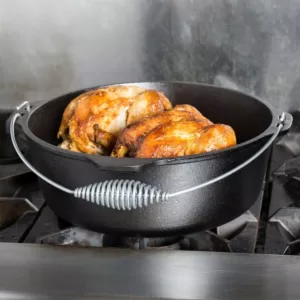 Lodge 5 Qt. Cast Iron Deep Dutch Oven with Lid and Bail Handle