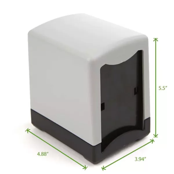 Mind Reader Freestanding Black 7 in. Interfold Table Top Napkin Dispenser (2-Pack)