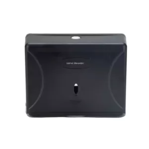 Mind Reader Wall Mounted Black Paper Towel Dispenser with Transparent Viewing Window
