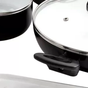 Oster Herstal 11-Piece Aluminum Ceramic Nonstick Cookware Set in Black
