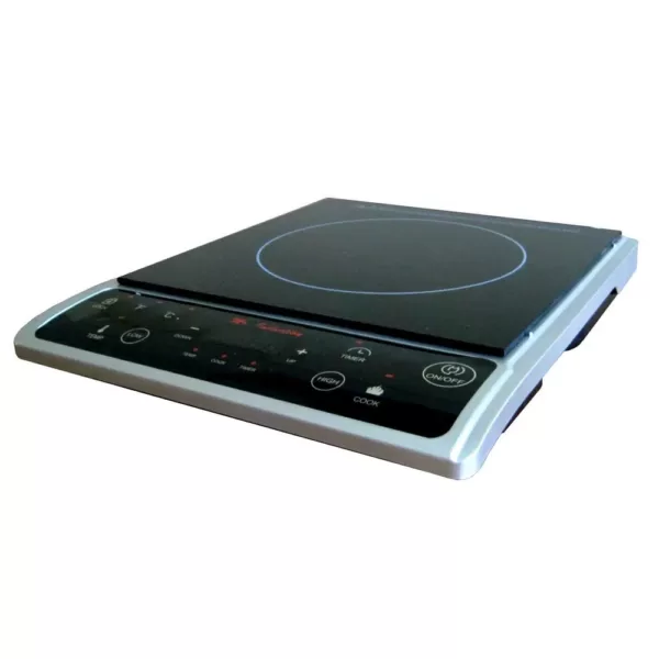 SPT Single Burner 7.25 in. Black and Silver Induction Hot Plate